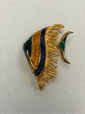 1980’s Vintage Ellen Kiam Angel Fish Brooch